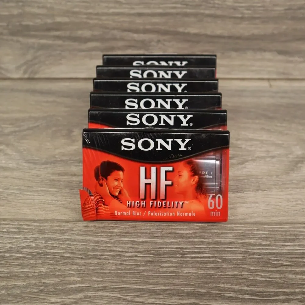 Sony HF High Fidelity 60 Minute Audio Cassette Normal Bias Blank Tapes X 7